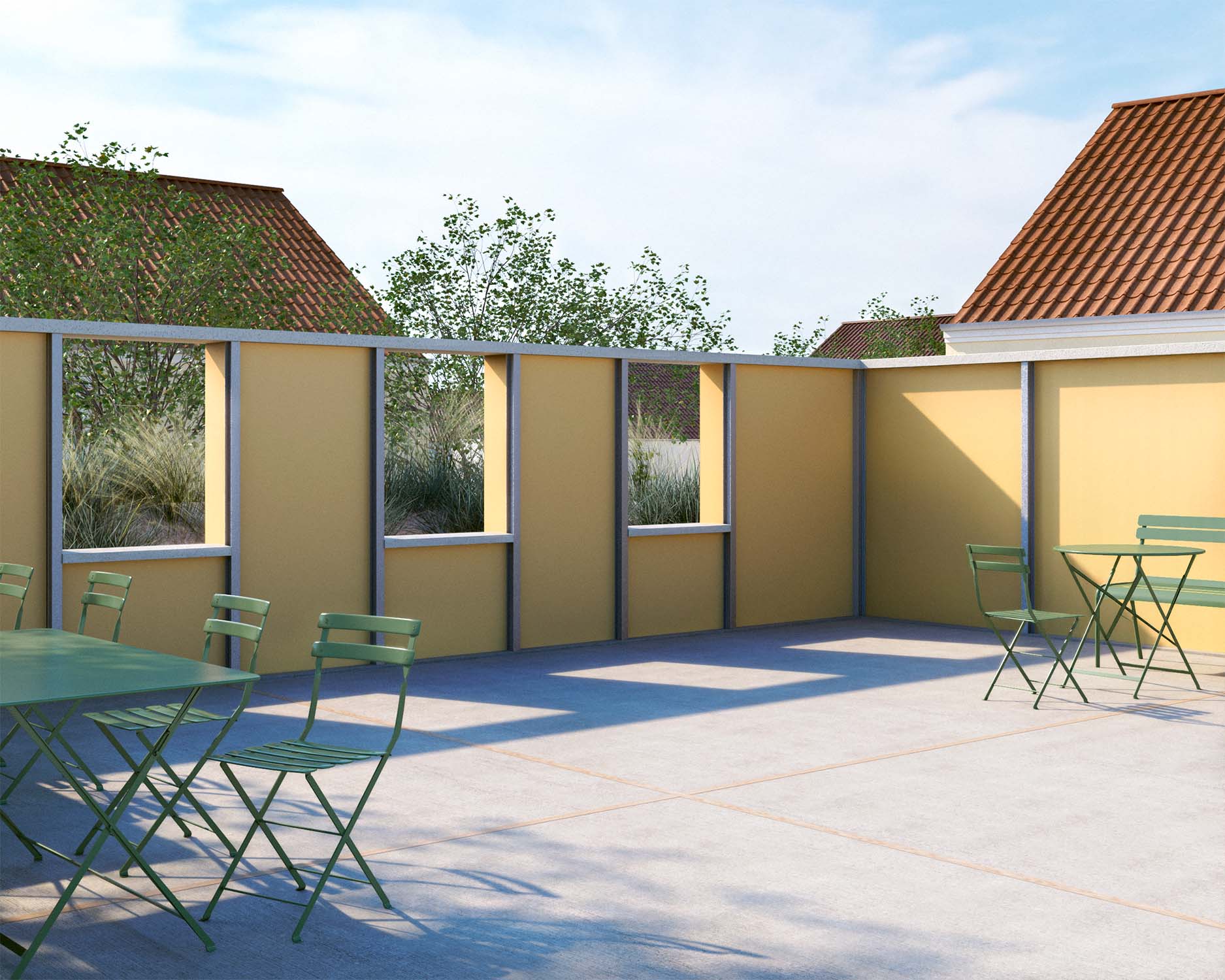 Gårdhave render